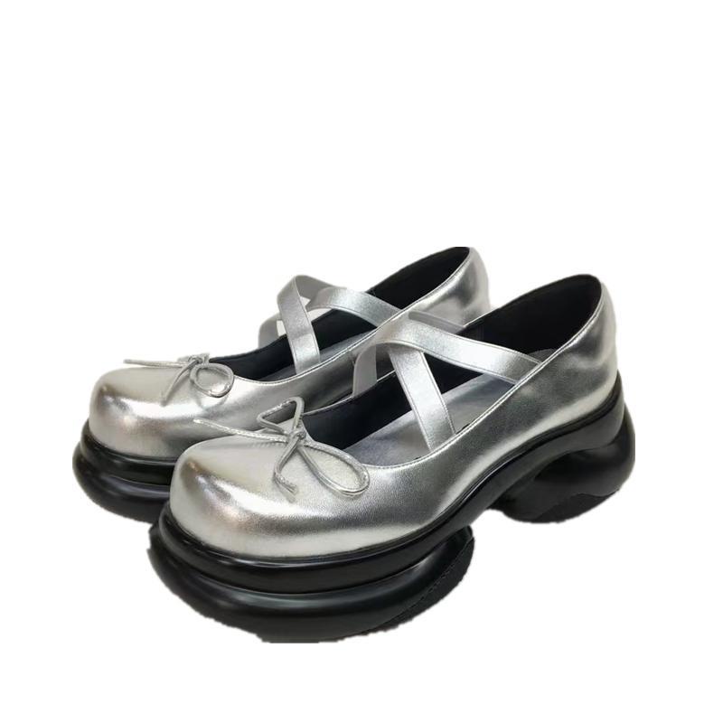 Giày Búp Bê Mary Jane Đế Dày Quai Chéo Thời Trang Xuân Hè 2023 Mới