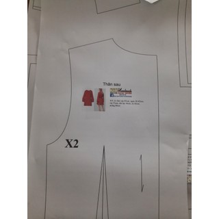 Rập giấy A0 mã 1530 - rập áo vest (BẢN VẼ)