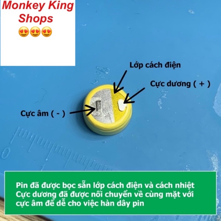 Pin nút Li-ion 3.6V LIR1040 35mAh  cho tai nghe Bluetooth TWS siêu sịn có thể sạc lại được