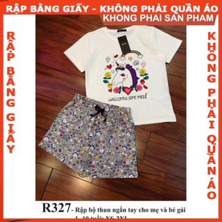 Rập bộ quần sort áo thun ngắn cho mẹ - Rập giấy A0 mã R327 cho mẹ