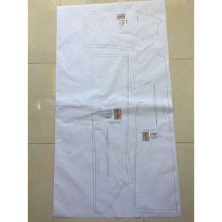 Rập giấy mã 1354 - áo cổ danton (BẢN VẼ)