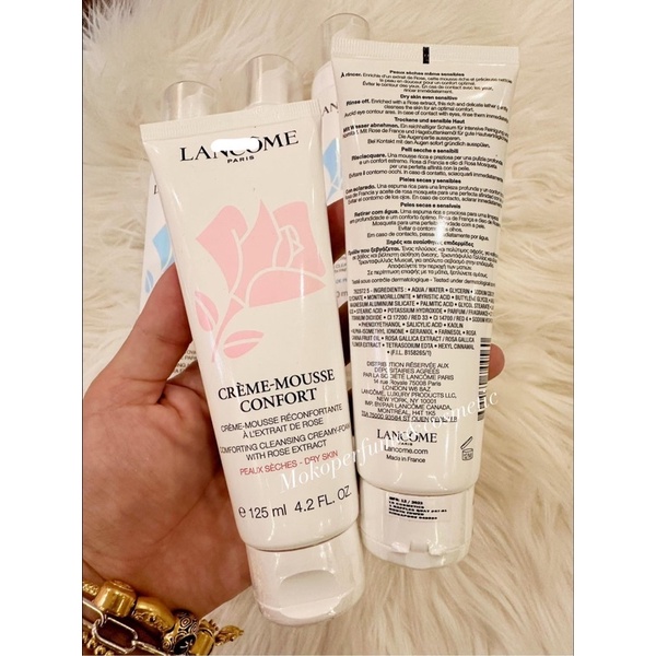 Sữa rửa mặt tạo bọt Lancome Gel Eclat và Mousse Eclat fullsz