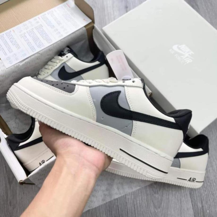 Giày Air Force 1 Mũi Đen, Giày AF1 Cream And Black Bản Cao Cấp Hàng Đẹp Nam Nữ Full Box Bill/Giày quảng châu