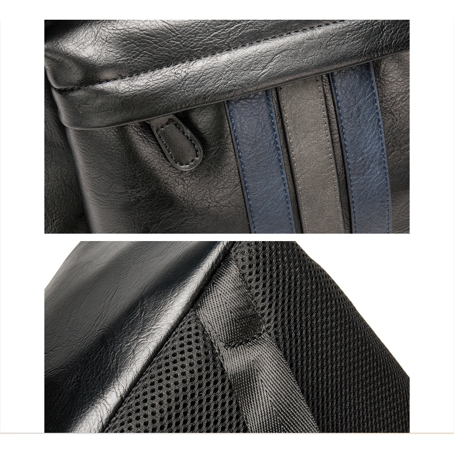 OHAYOO Balo da thời trang GenZ phong cách Hàn Quốc, Balo đi học, đi làm đựng laptop 15inch có chống nước