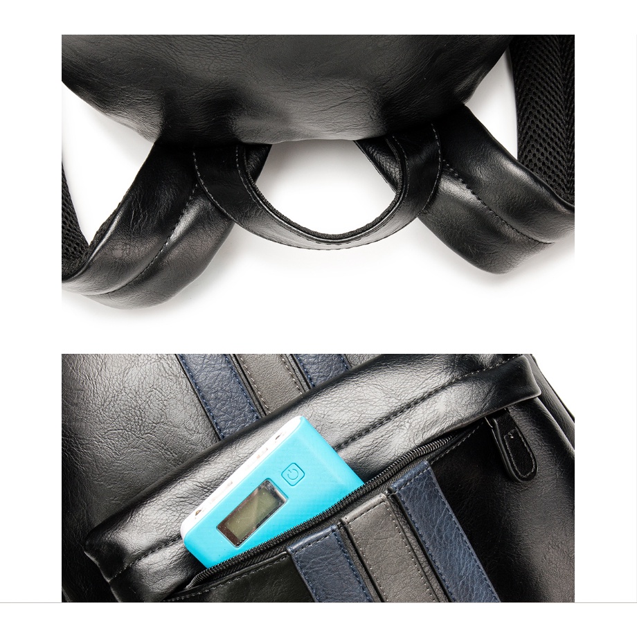 OHAYOO Balo da thời trang GenZ phong cách Hàn Quốc, Balo đi học, đi làm đựng laptop 15inch có chống nước