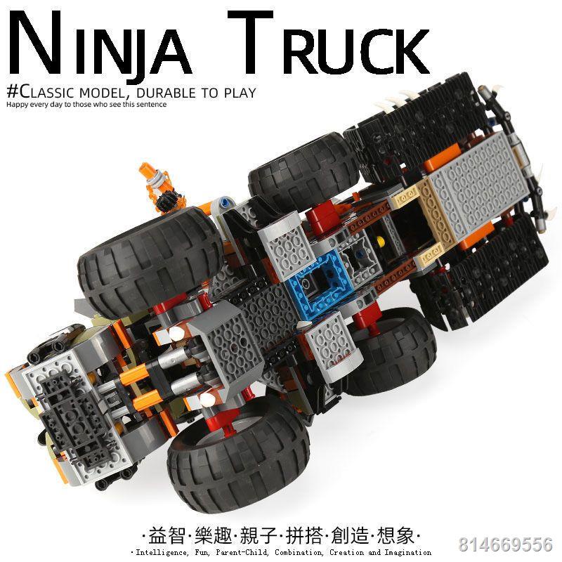 Sản phẩm mới tương thích với dòng LEGO Phantom Ninja xe tải hạng nặng xe tải săn rồng dành cho các bé trai đồ chơi khối