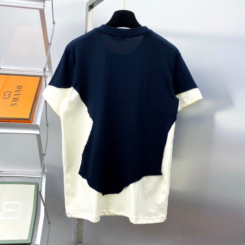 Áo phông nam nữ Premium Cotton Neil Barrett phối mix vải hai màu đen trắng. Áo thun phối unisex form rộng siêu hot 8386.