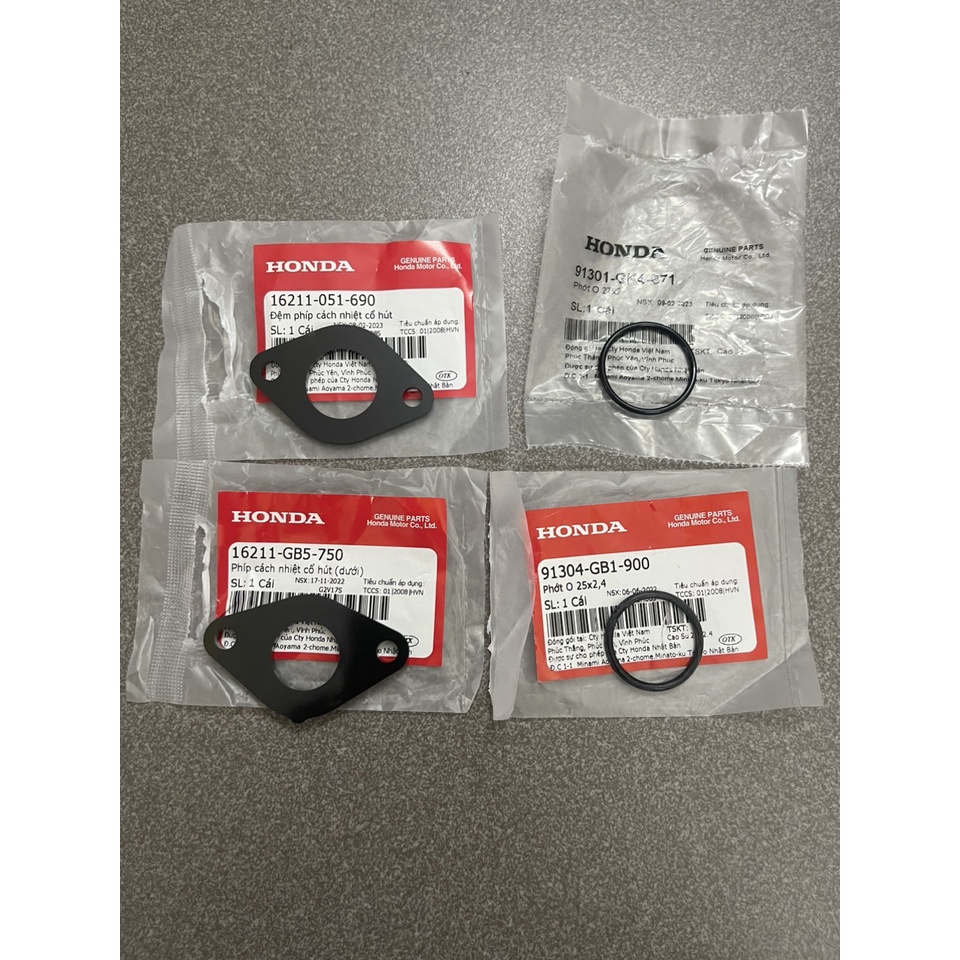 Phíp co xăng trên dưới xe wave nhỏ zx100 chính hãng 16211051690 16211gb5750 91304gb1900 91301gk4671