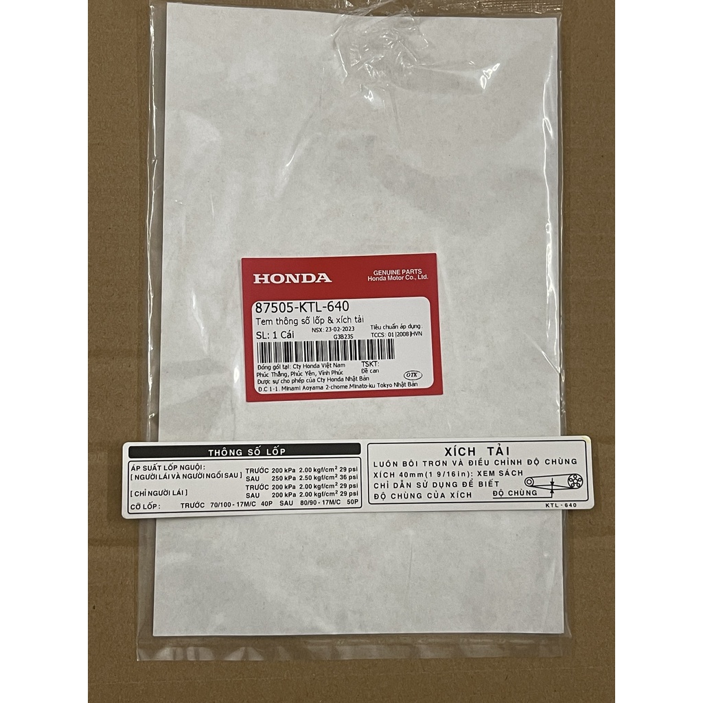 Tem gấp an pha bụng 100 rs 100 s 100 chính hãng 87505KTL640