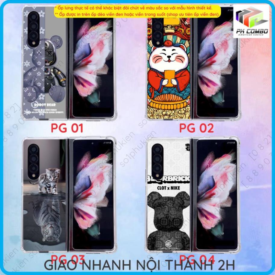 Ốp lưng Samsung Z Fold 5 / Z Fold 4 / Z Fold 3 / Z Fold 2 (ZFold4 / Zfold3 / Zfold2) viền dẻo in hình gấu kaws mẫu mới