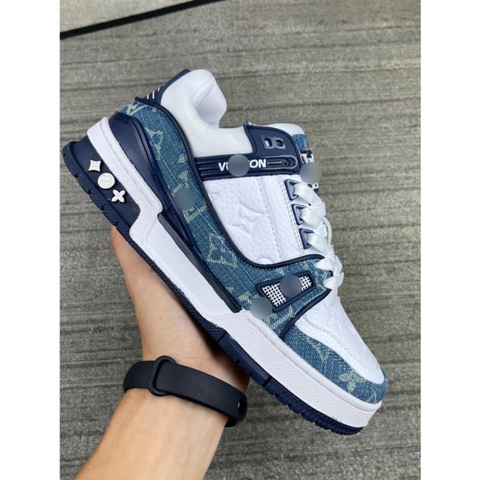 Giày thể thao/sneaker LV cao cấp đủ màu đen xanh lá đỏ hồng phối đồ cực chất, giày Louis Vuitton Trainer HÀNG CAO CẤP