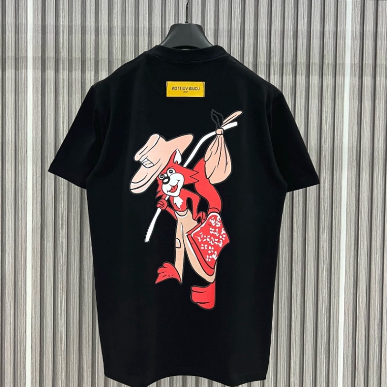 Áo thun , Phông LV con cáo vải cotton 100%