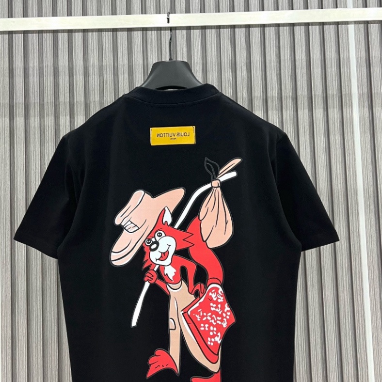 Áo thun , Phông LV con cáo vải cotton 100%