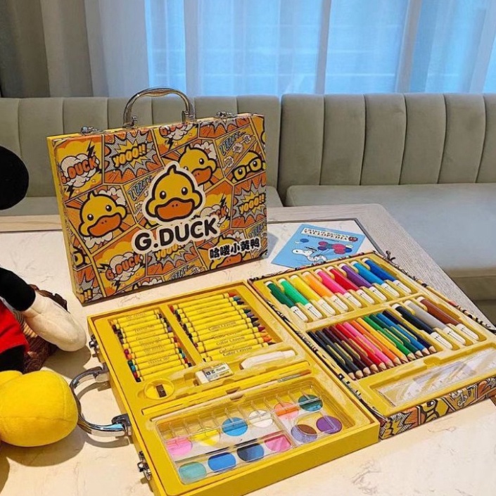MVP008 Hộp màu vẽ G-DUCK vịt vàng 67 chi tiết cao cấp cho bé