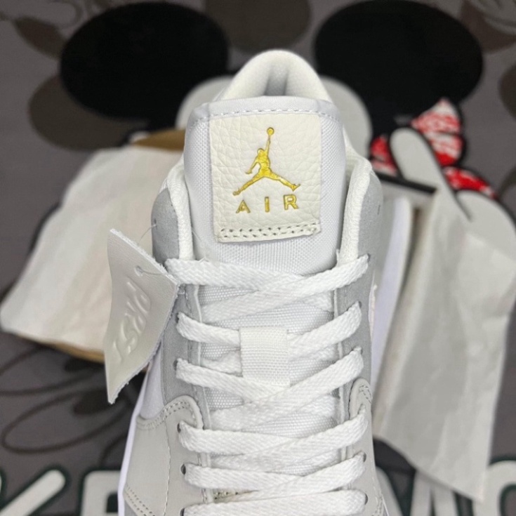 Giày Jordan cổ thấp, Jordan 1 Low Pari greed color Xám chuẩn hàng trung Xịn G878