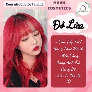 Thuốc Nhuộm Tóc Màu Đỏ Lửa (Tặng Kèm Oxy + Chụp Tóc + Bao Tay)