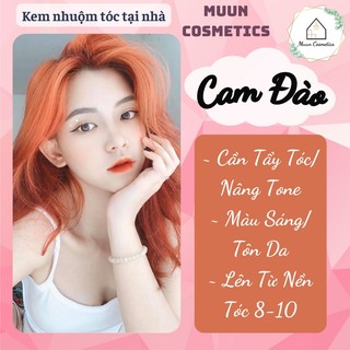 Thuốc Nhuộm Tóc Màu Cam Đào (Tặng Kèm Oxy + Chụp Tóc + Bao Tay)