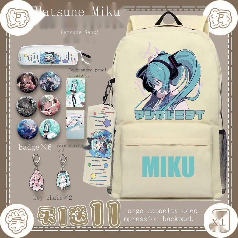 Balo Đi Học Sức Chứa Lớn Hình Hatsune Miku Dễ Thương Cho Bé Gái