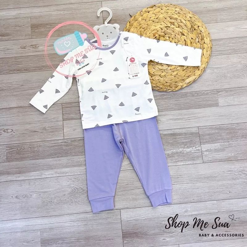 Bộ dài tay thu đông Avaler chất sợi tre 6M đến 4Y