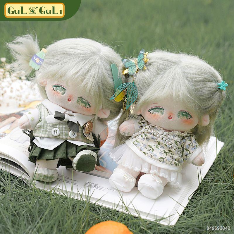 👶👚 Guofeng Camellia 20cm Cotton Doll Quần áo Doll Doll Nữ Đồ chơi nhồi bông Quà tặng