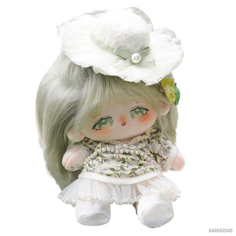 👶👚 Guofeng Camellia 20cm Cotton Doll Quần áo Doll Doll Nữ Đồ chơi nhồi bông Quà tặng