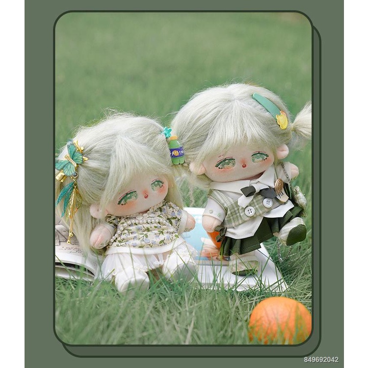 👶👚 Guofeng Camellia 20cm Cotton Doll Quần áo Doll Doll Nữ Đồ chơi nhồi bông Quà tặng