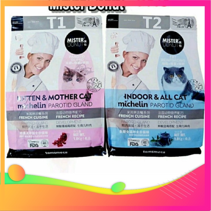 Mới về Thức ăn cao cấp cho mèo Mister donut bao 9kg thơm ngon Sshop