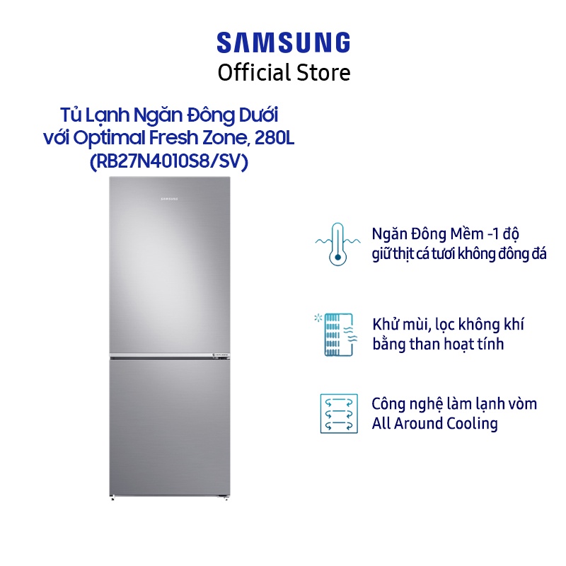 Tủ lạnh Samsung hai cửa Ngăn Đông Dưới 280L