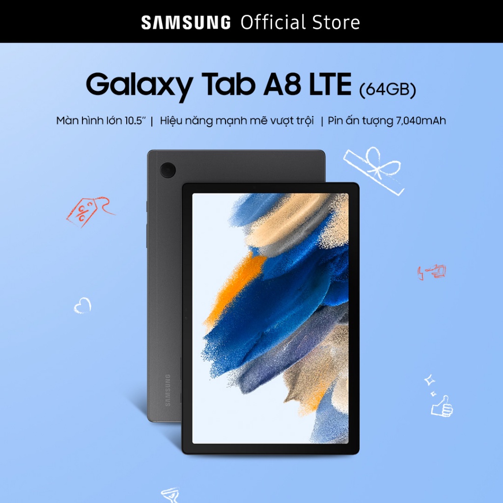 Máy tính bảng Samsung Galaxy Tab A8 - Hàng Chính Hãng