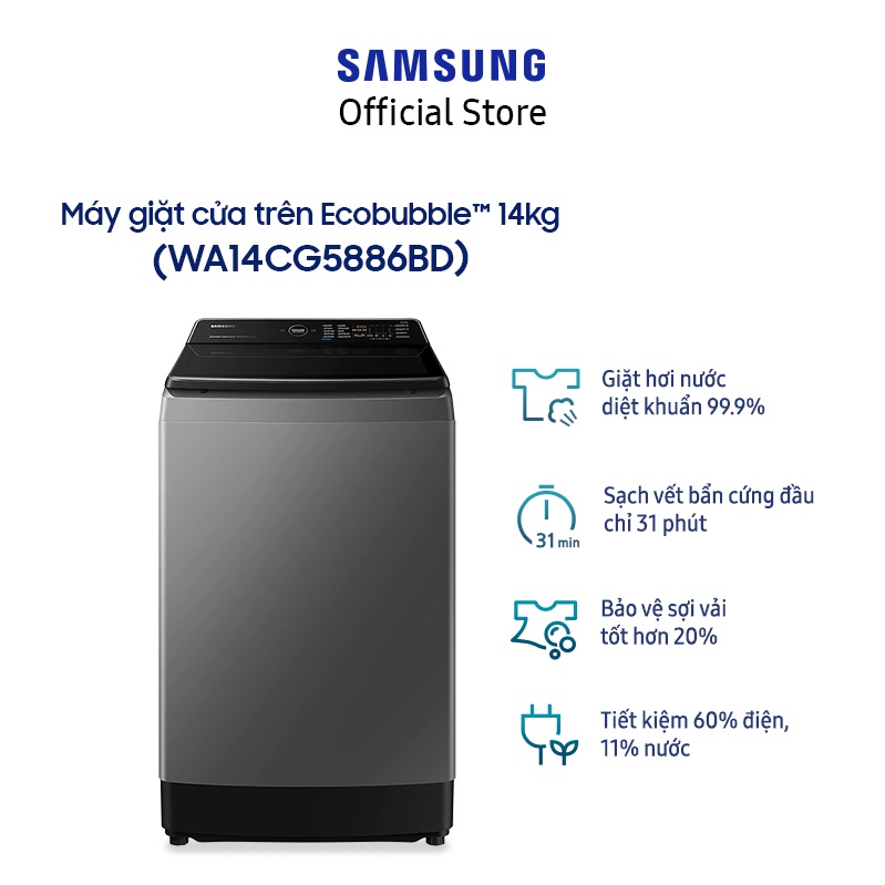 Máy giặt Samsung cửa trên Ecobubble™ 14kg  - Miễn phí công lắp đặt