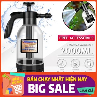 Xả kho Bình phun tạo bọt tuyết xà bông trong suốt cầm tay vệ sinh xe hơi , rửa xe tiện dụng 2 Lít  . DoChoiXeMay shopxes