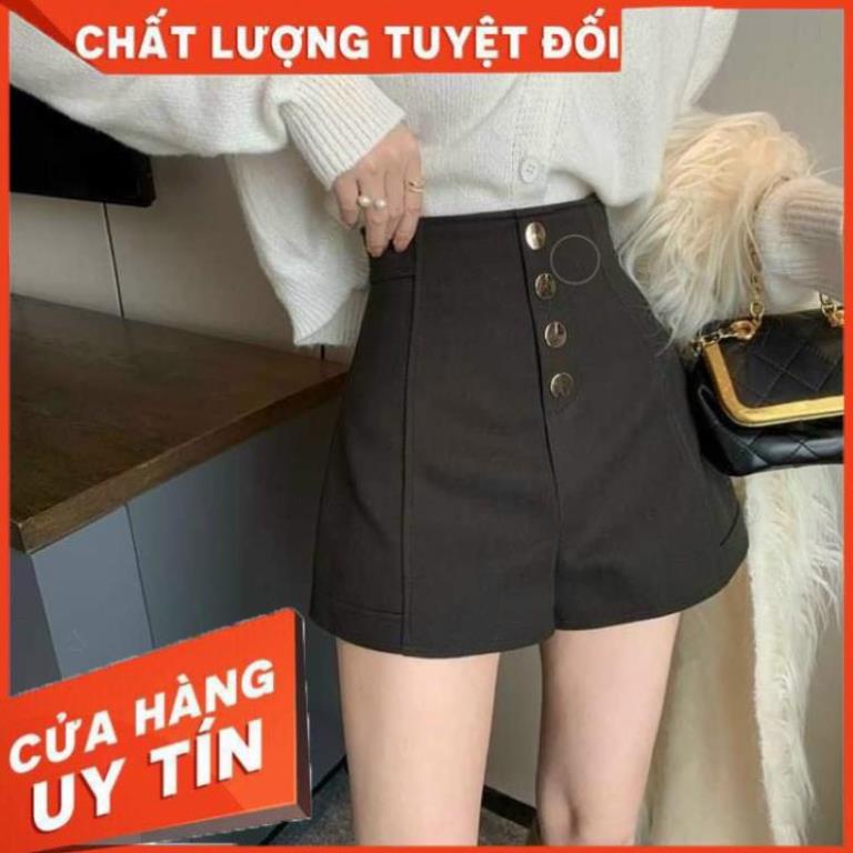 Ok Quần Đùi Nữ Cao Cấp Cạp Cao Kiểu Dáng Sang Trọng Cực Xinh Phối Khuy Giữa Thanh Lịch Q10 Tt