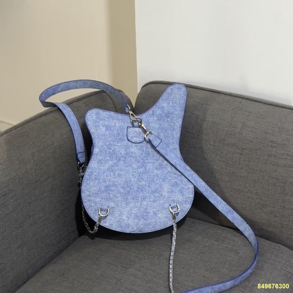 🔥Ba lô đàn guitar denim Túi đựng thư hình ngôi sao năm cánh thông thường sáng tạo