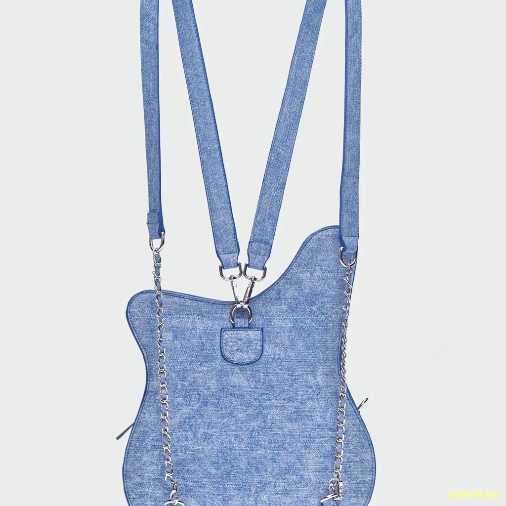 🔥Ba lô đàn guitar denim Túi đựng thư hình ngôi sao năm cánh thông thường sáng tạo