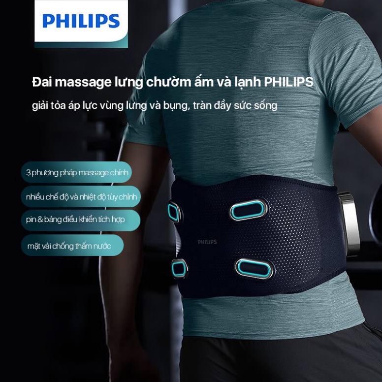 Đai massage lưng PHILIPS PPM4721 - 3 Cách thức massage - BH 12 Tháng