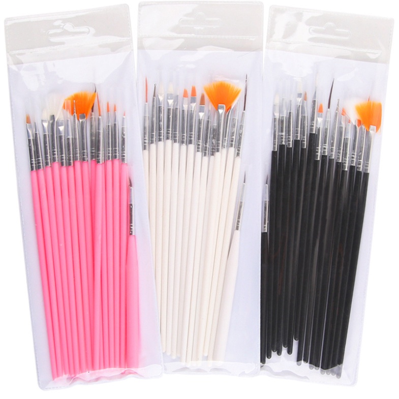 Set 15 cây cọ tập vẽ nail chuyên dụng lông mềm dễ vẽ