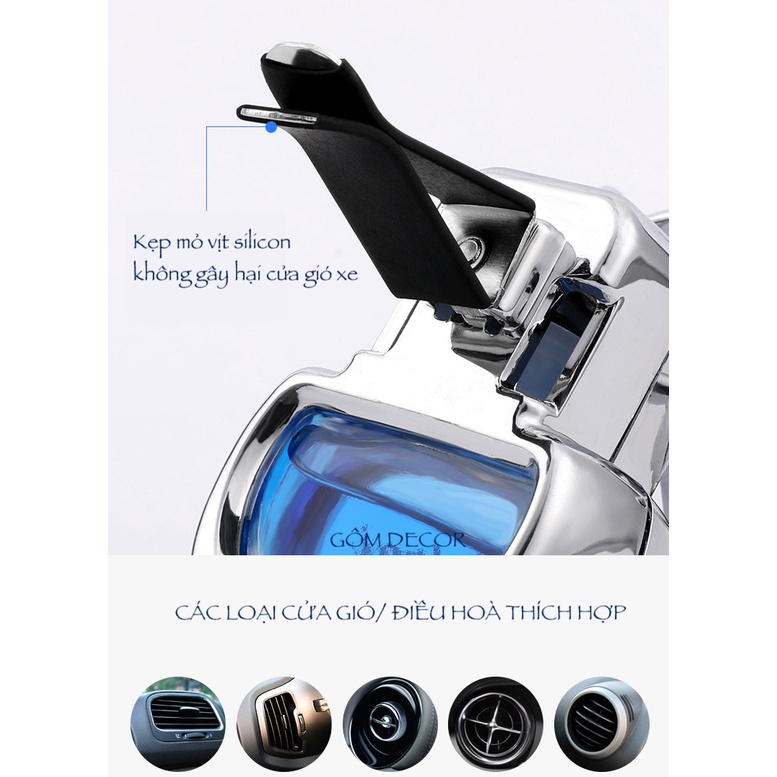 Nước Hoa Catpai xoay cánh theo gió, Cài Cửa Gió Điều Hòa Khuếch Tán Tinh Dầu Khử Mùi Xe Hơi