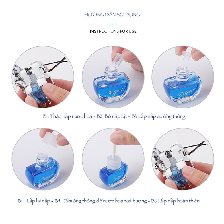 Nước Hoa Catpai xoay cánh theo gió, Cài Cửa Gió Điều Hòa Khuếch Tán Tinh Dầu Khử Mùi Xe Hơi