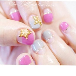 Bi nail vàng bạc trang trí móng mix size