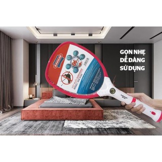 Vợt muỗi SUNHOUSE SHE-E400 ( hồng) SHE-1702 (Vàng ), Tích hợp đèn LED siêu sáng và đèn báo sạc, Thân vợt bằng nhựa ABS
