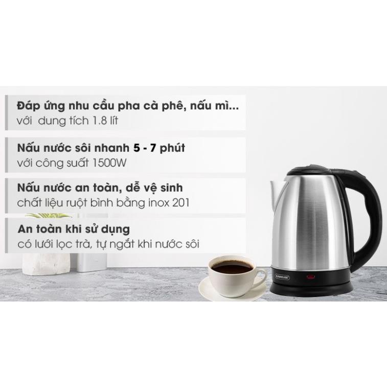 Ấm siêu tốc inox SUNHOUSE SHD1182