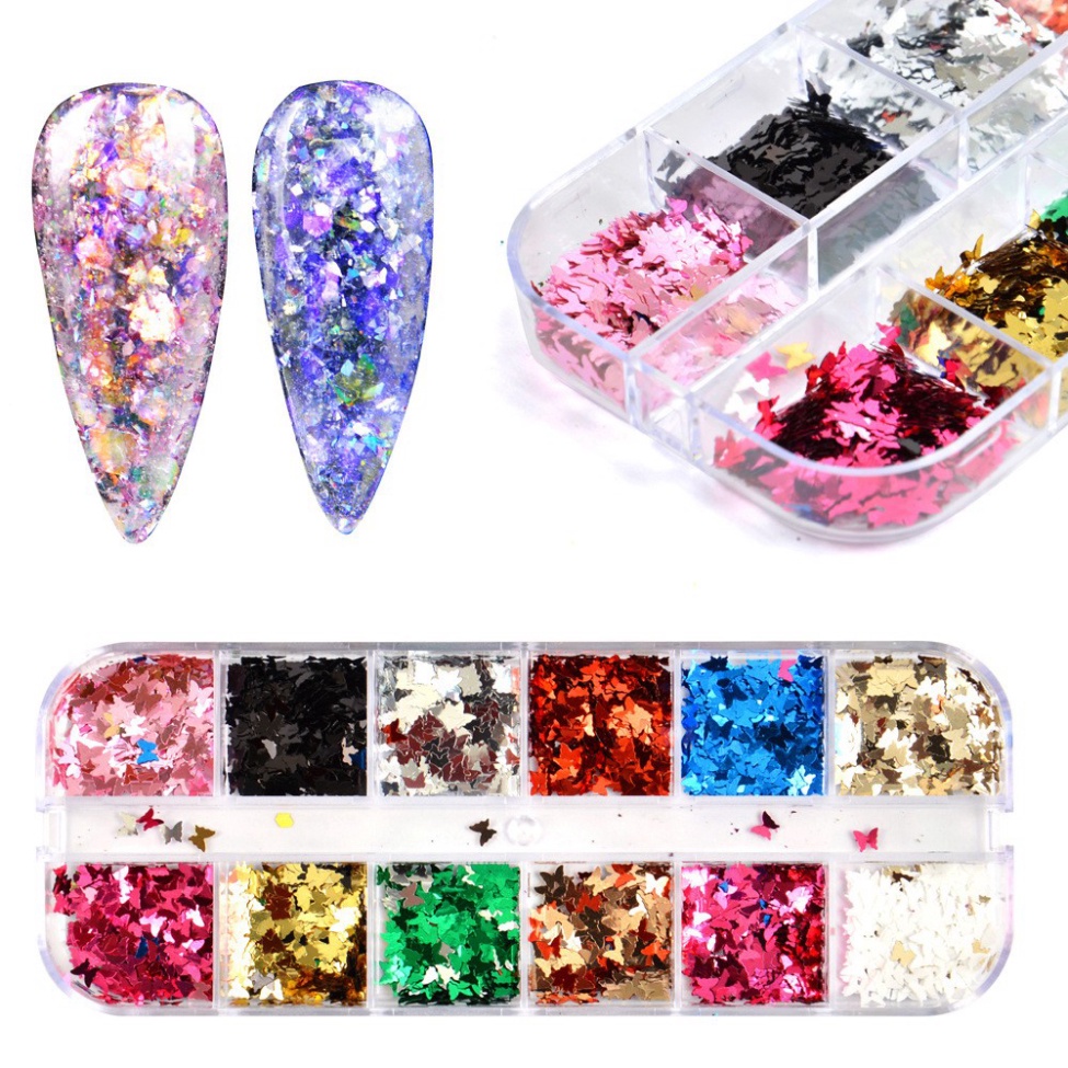 Bướm ẩn trang trí móng, bướm ẩn nail