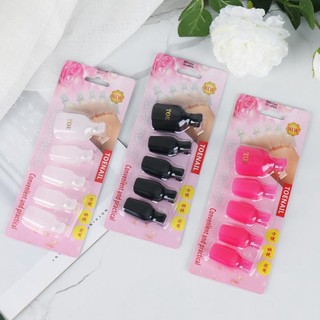 Kẹp ủ phá sơn gel móng chân silicon dẻo set 5 cái