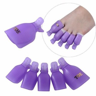 Kẹp ủ phá sơn gel móng chân silicon dẻo set 5 cái