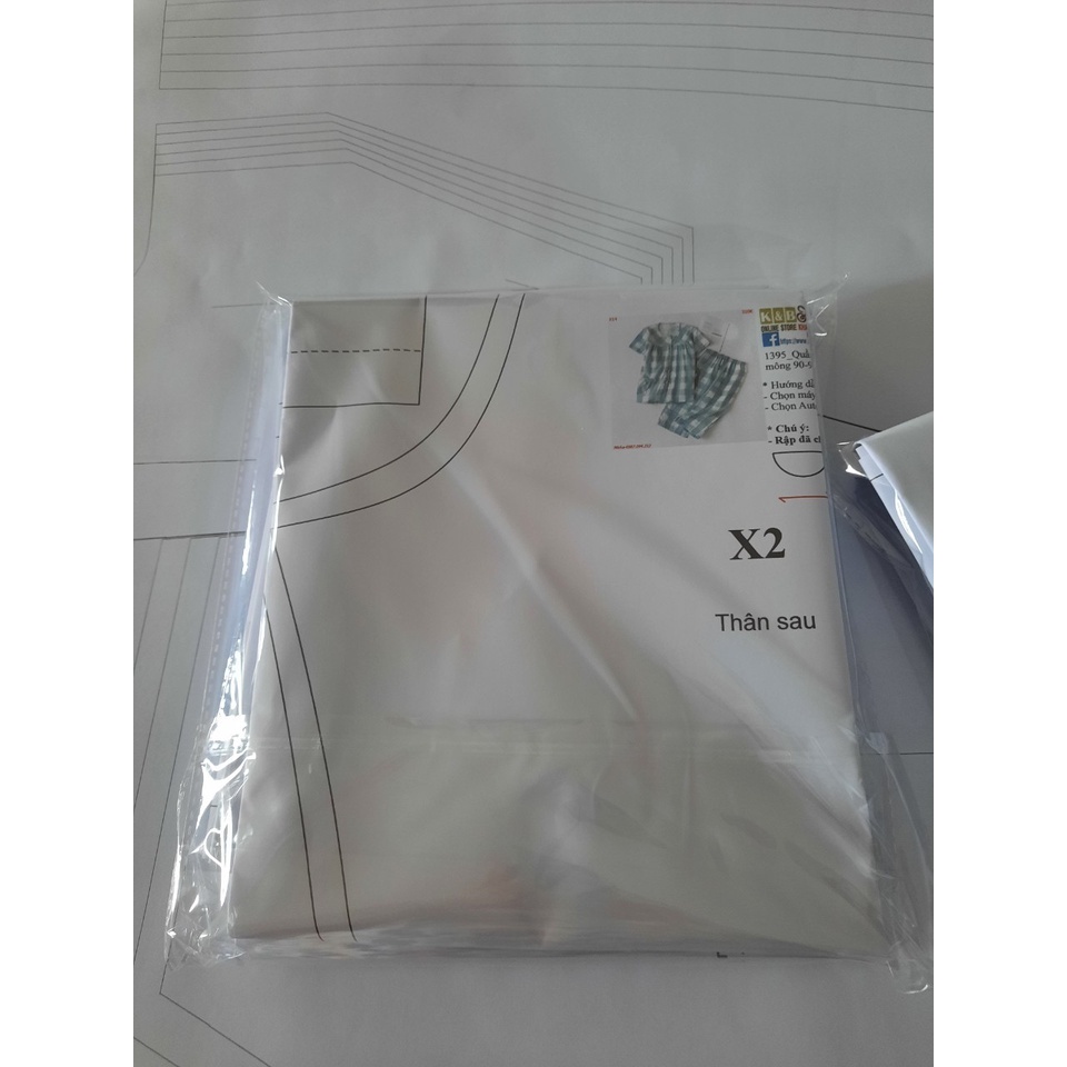 Rập giấy A0 mã 1412 - đầm phối ren cổ vuông