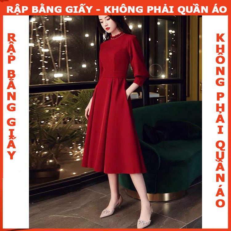 Rập giấy A0 mã 1493 - đầm xếp ly (BẢN VẼ)