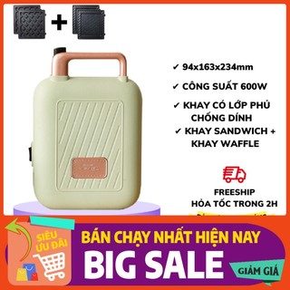 Sale rẻ máy kẹp nướng bánh mì mỳ sandwich bear dbc-c06m1, làm bánh waffle -bánh quế -làm bữa sáng cho gđ, chính hãng,bh