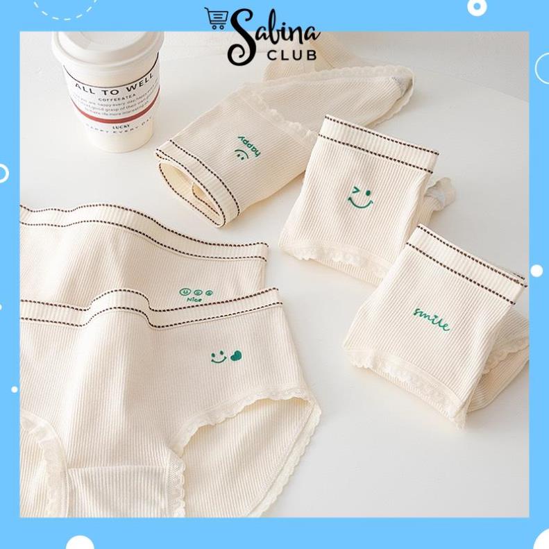 Quần Lót Nữ Cotton Kháng Khuẩn Cao Cấp Kẻ Sọc In Chữ Dễ Thương Cạp Vừa Siêu Hot 816 ngocphanminhkhoi