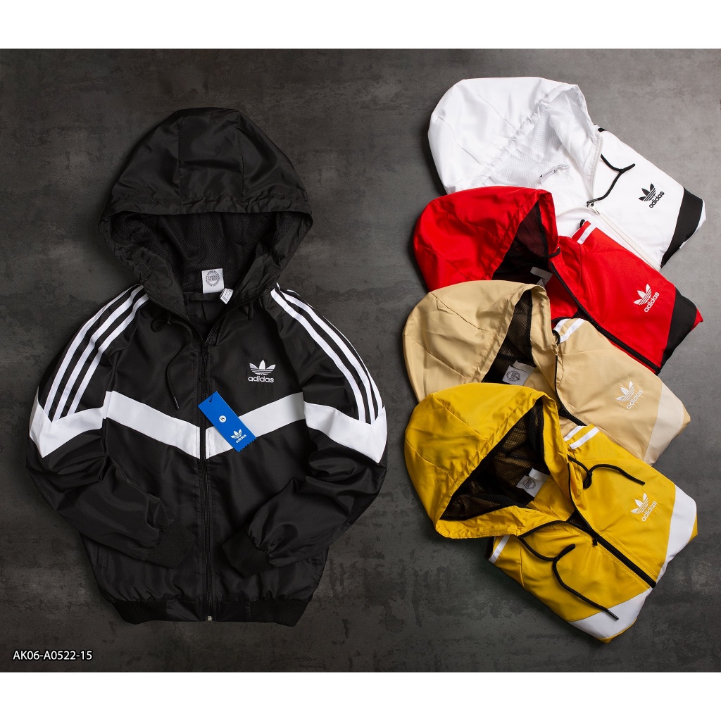 Áo khoác Adidas phối 3 sọc tay + viền trước AK06 - áo khoác nam VNXK H23 H51