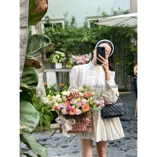 váy bbd sơ mi trắng
